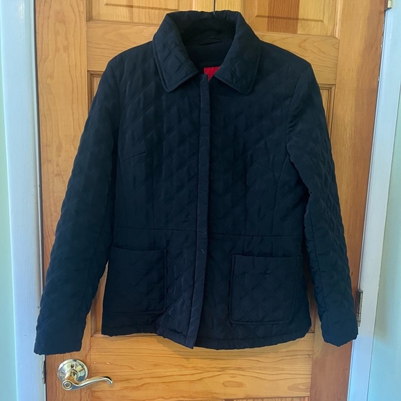 Esprit Women’s Quilted Collared Jacket Coat Black Zipper Size Large - Picture 3 of 12